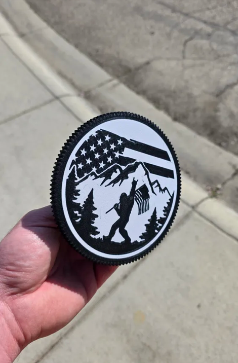 Patriotic Sasquatch Hitch cover