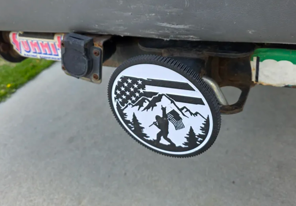 Patriotic Sasquatch Hitch cover