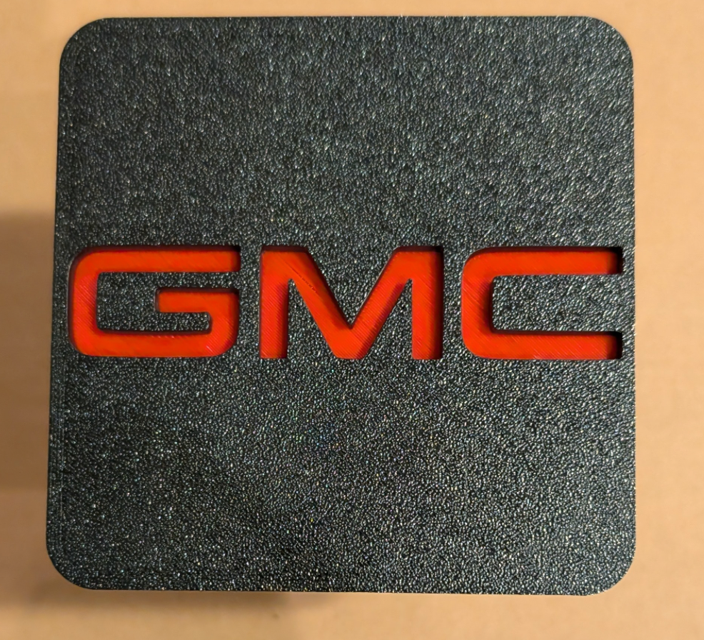 GMC 2" tow hitch cover recessed