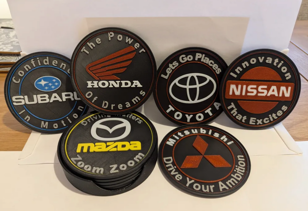 Japanese Edition Car Logo Coaster Set