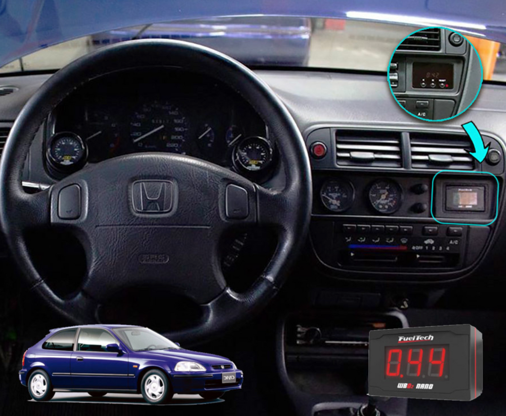 Honda Civic 6th Gen FuelTech WB-O2 Wideband Bracket